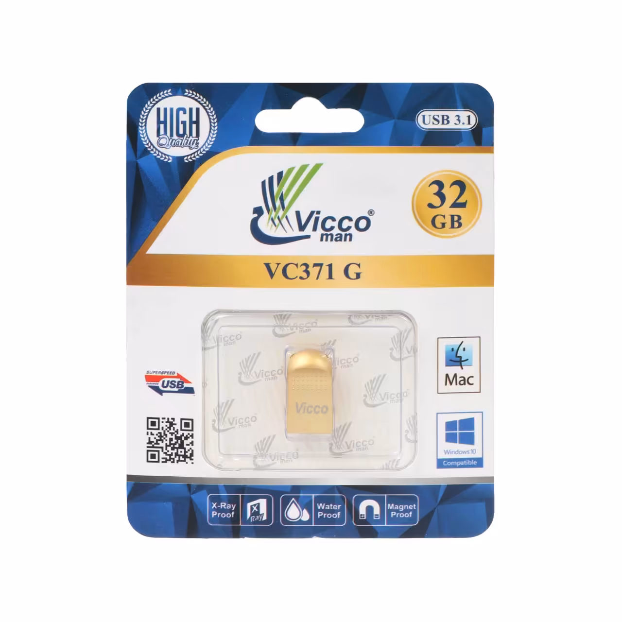 فلش 32 گیگ vicco man (USB3.0) - طلایی
