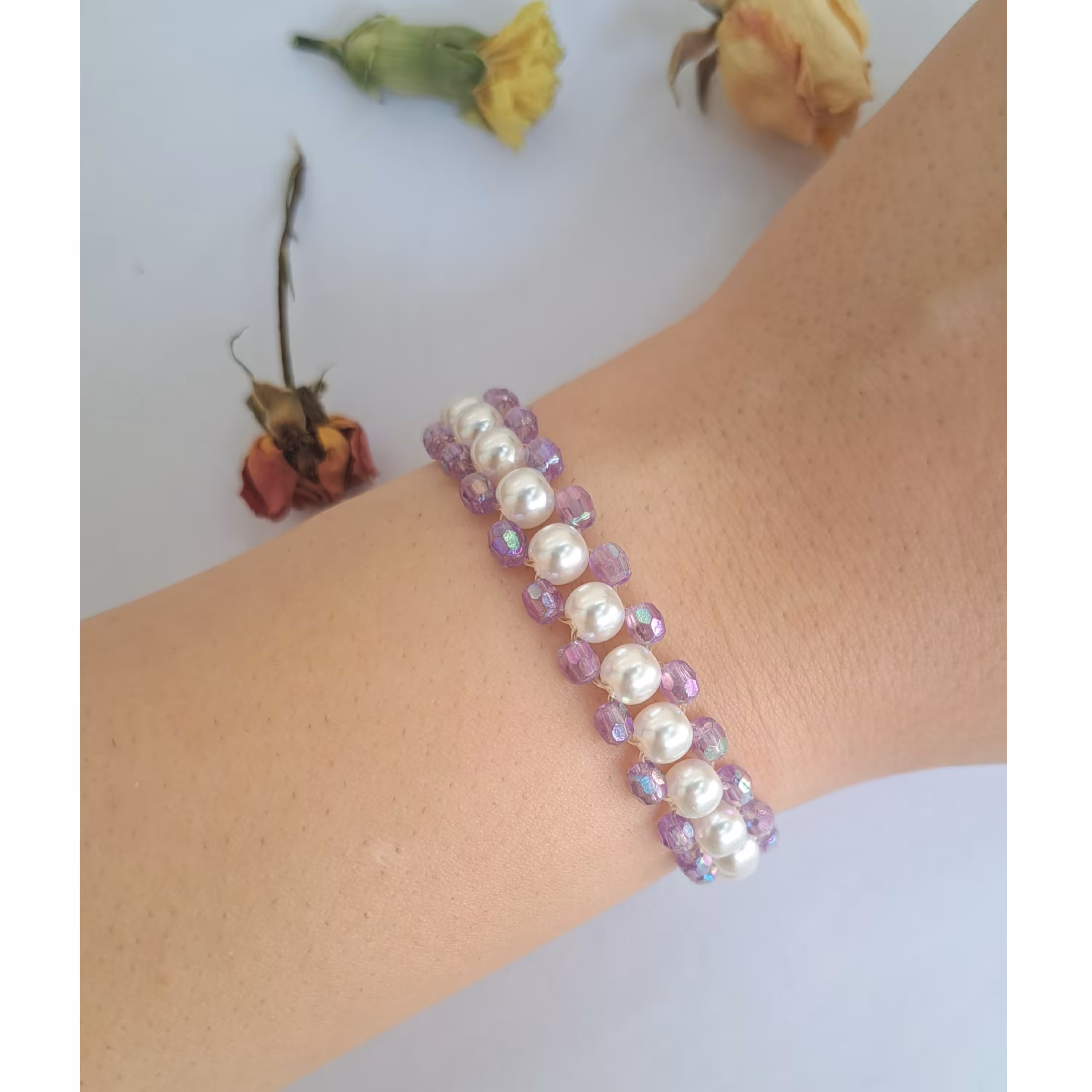 دستبند مرواریدی کشی