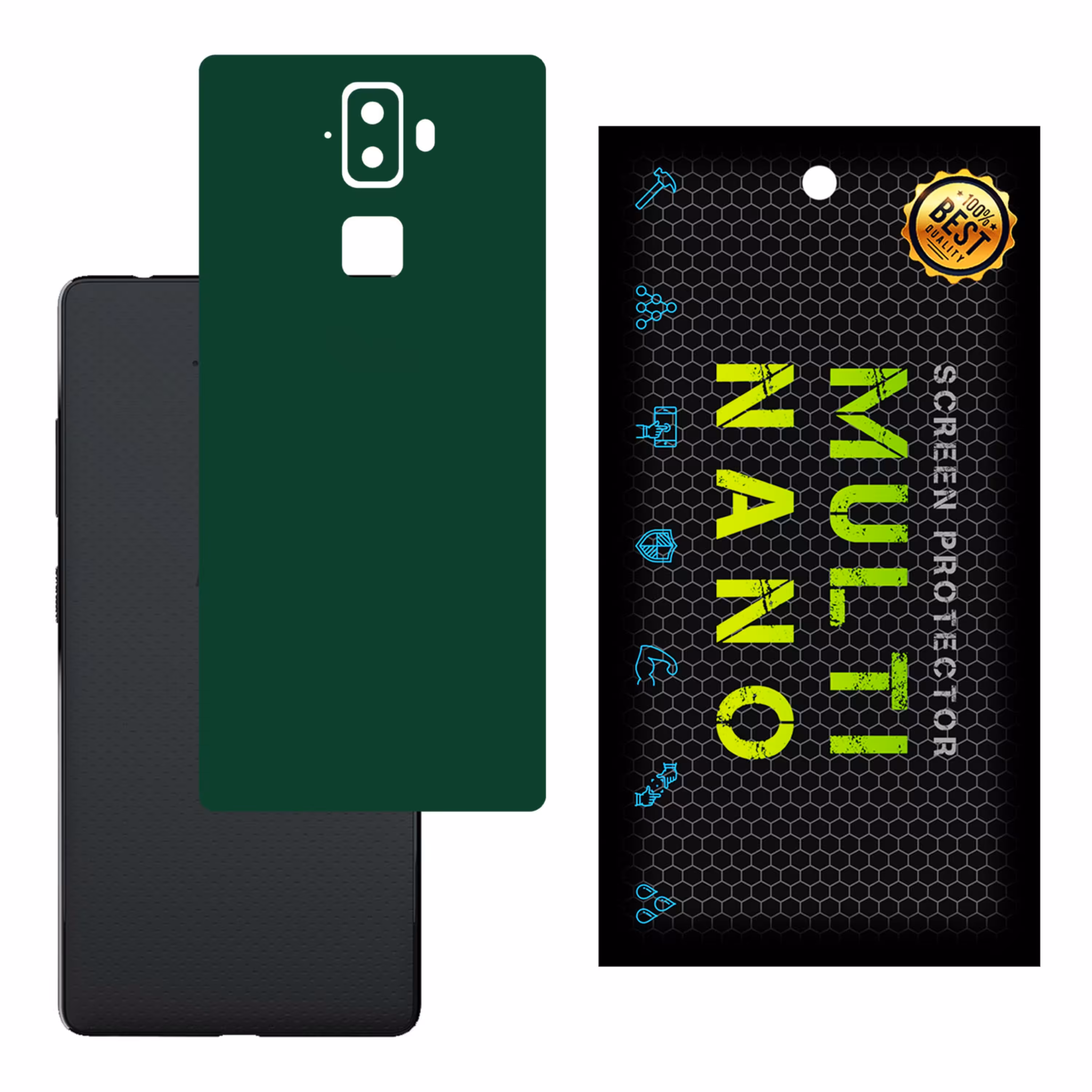 برچسب پوششی MultiNano مدل X-F1M-Green برای پشت موبایل بلک بری Evolve