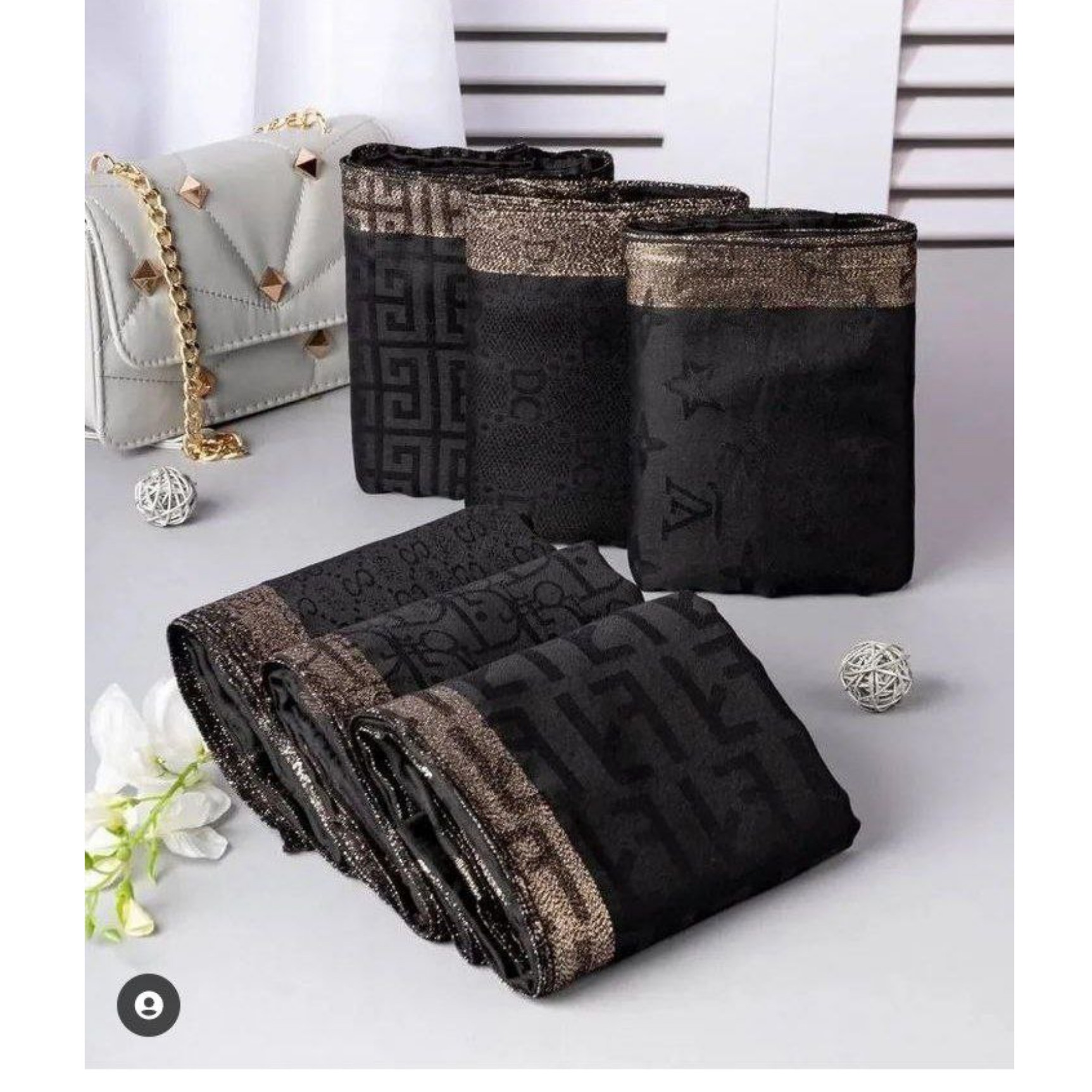 روسری مجلسی دورلمه وارداتی