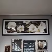 تابلو دکوراتیو با فریم pvc مشکی 150در 50 چاپ شاینی