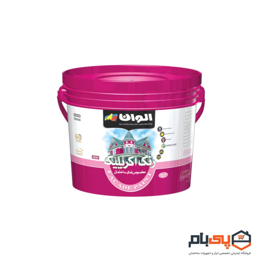 رنگ اکریلیک فاساد مات الوان مدل ALCO-3101 حجم 25 گالن