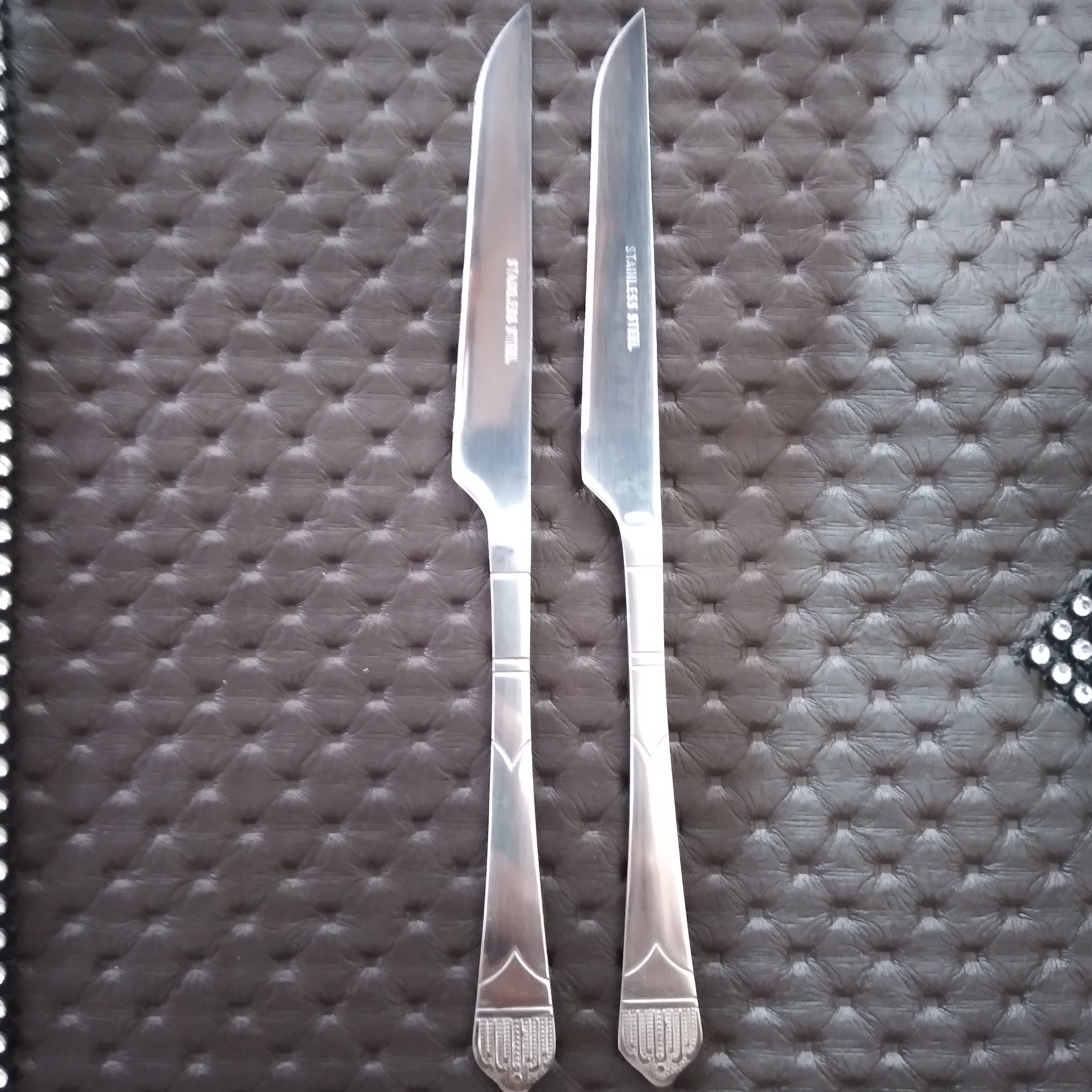 کارد میوه خوری 6 عددی تمام استیل دسته طرح دار