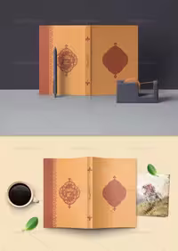 طرح لایه باز جلد سررسید 1400 | گرافیک با طعم تربچه