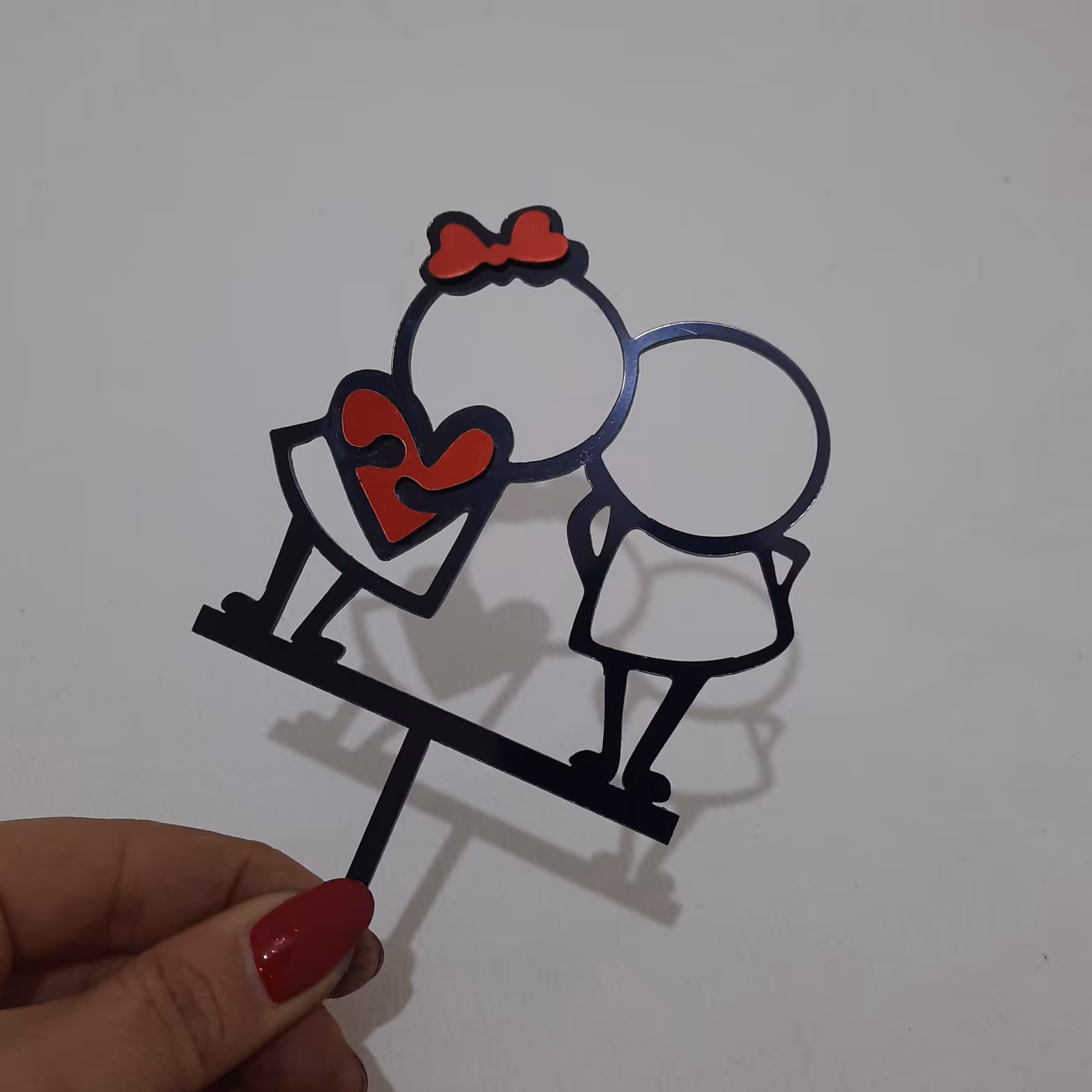 تاپر کیک طرح عاشقانه کدLB 06 ارتفاع 12 سانت 