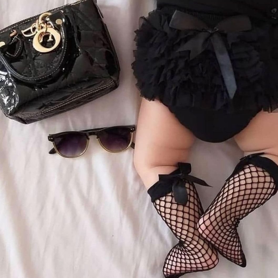 جوراب لانه زنبوری نوزادی مشکی،سفید،قرمز
