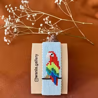 دستبند دوستی و بافت طرح طوطی