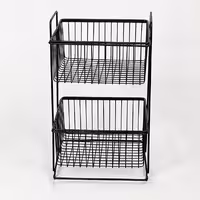 سبد سیب زمینی و پیاز 2 طبقه مدل مربع بهساز فلز