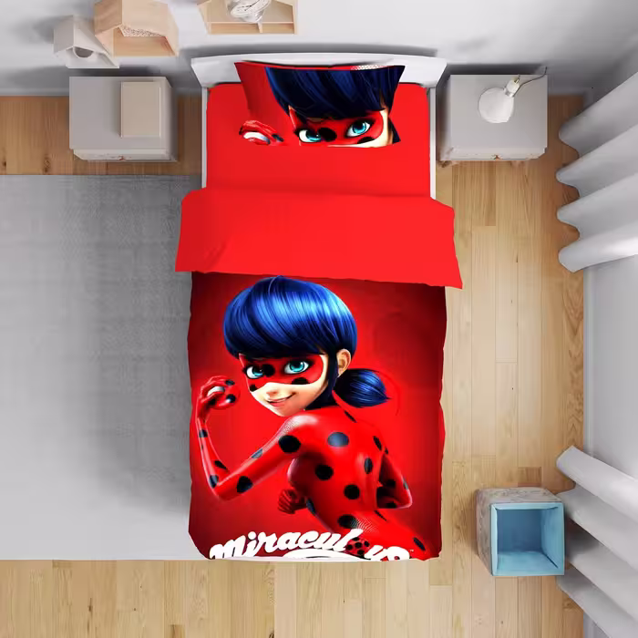 روتختی یک‌ نفره آلوئه ورا لومانا 4تکه طرح Ladybug