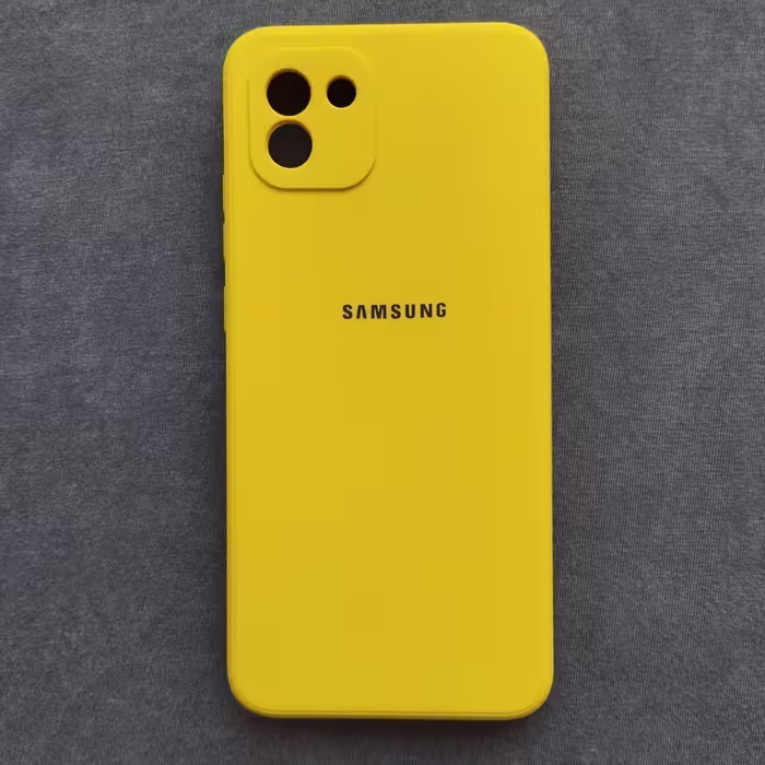 گارد  -  قاب  -  کاور سیلیکونی زرد مناسب برای سامسونگ Galaxy A03 (a 03) - (آ03)