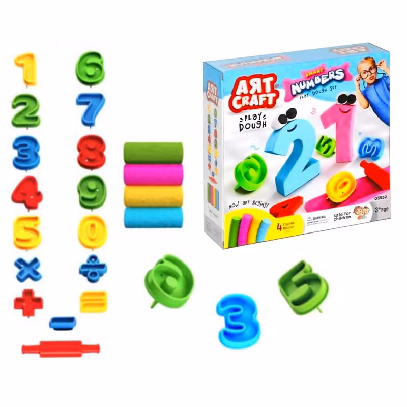 ست خمیر بازی 20 تکه اعداد کد 03552