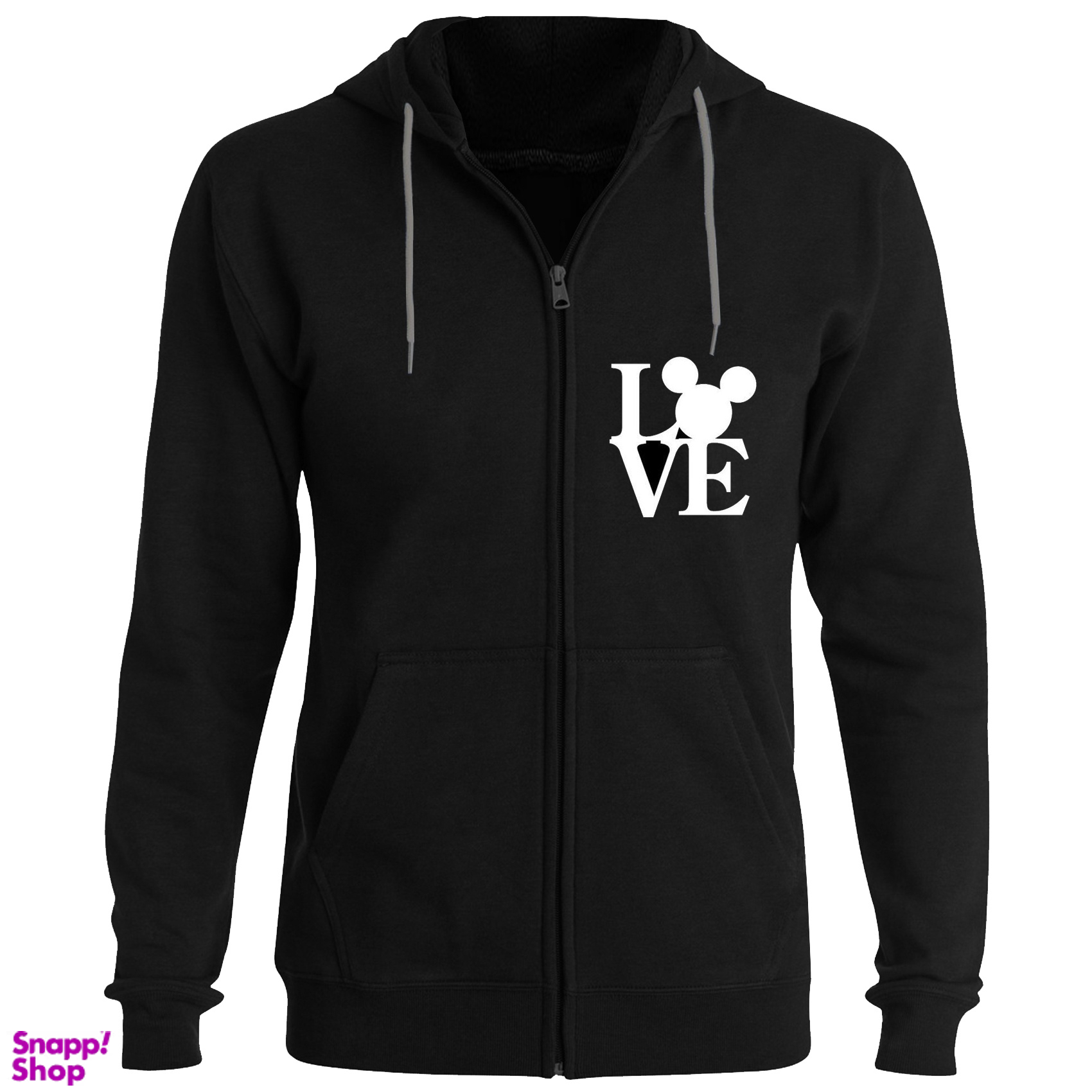 سویشرت زنانه طرح love میکی موس کد F11 رنگ مشکی
