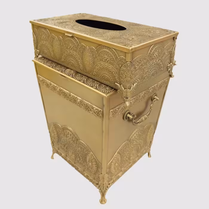 ست جای دستمال کاغذی و سطل آنتیک یونیک کد 1311