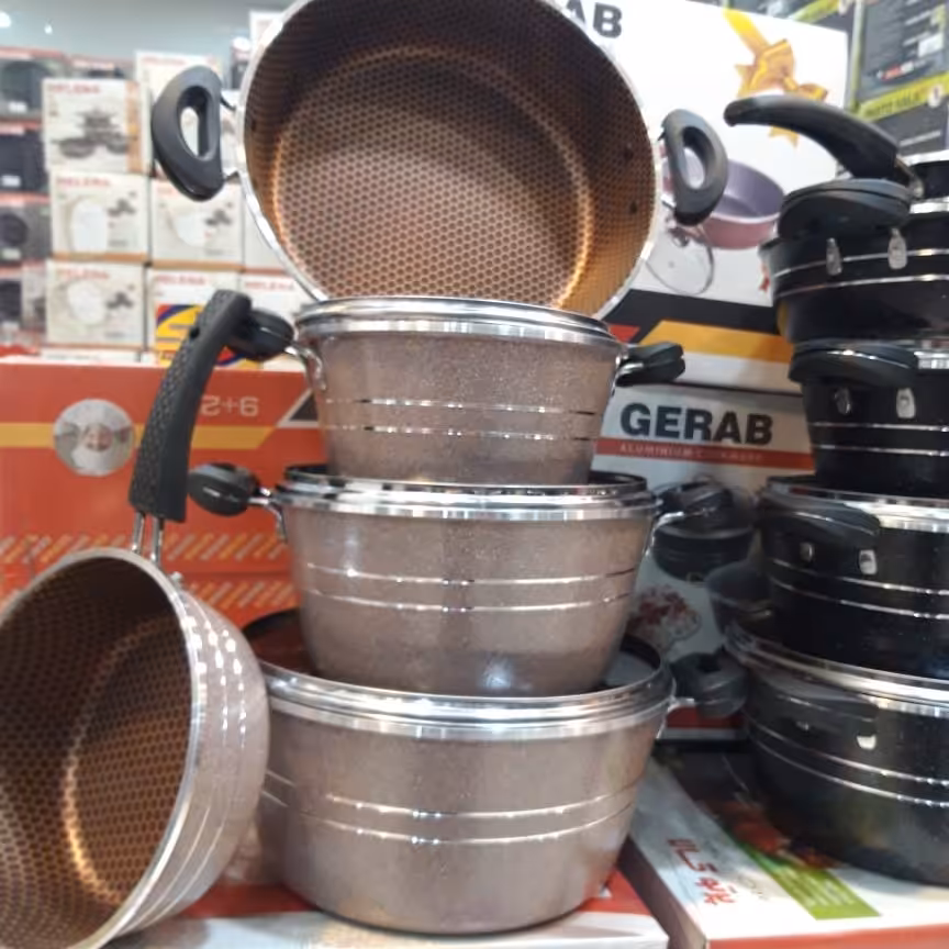 سرویس قابلمه 8پارچه گرانیتی  زنبوری گراب