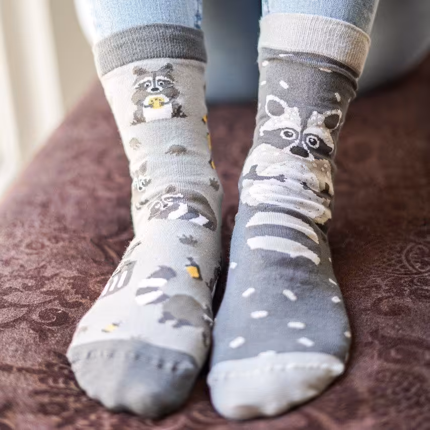 جوراب نیم ساق مدل راکون لنگه به لنگه 