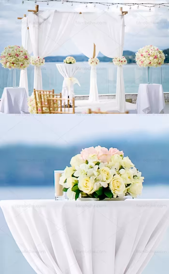 عکس با کیفیت دکوراسیون جشن عروسی و ازدواج - گرافیک با طعم تربچه