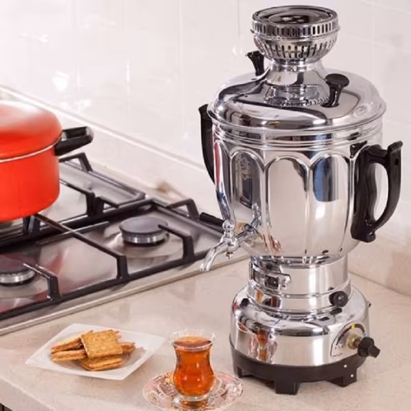 سماور گازی عالی نسب مدل پگاه 4 لیتری پیلوت دار 