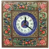 ساعت خاتم نقاشی با مینیاتور طرح گل و مرغ 15 سانتی