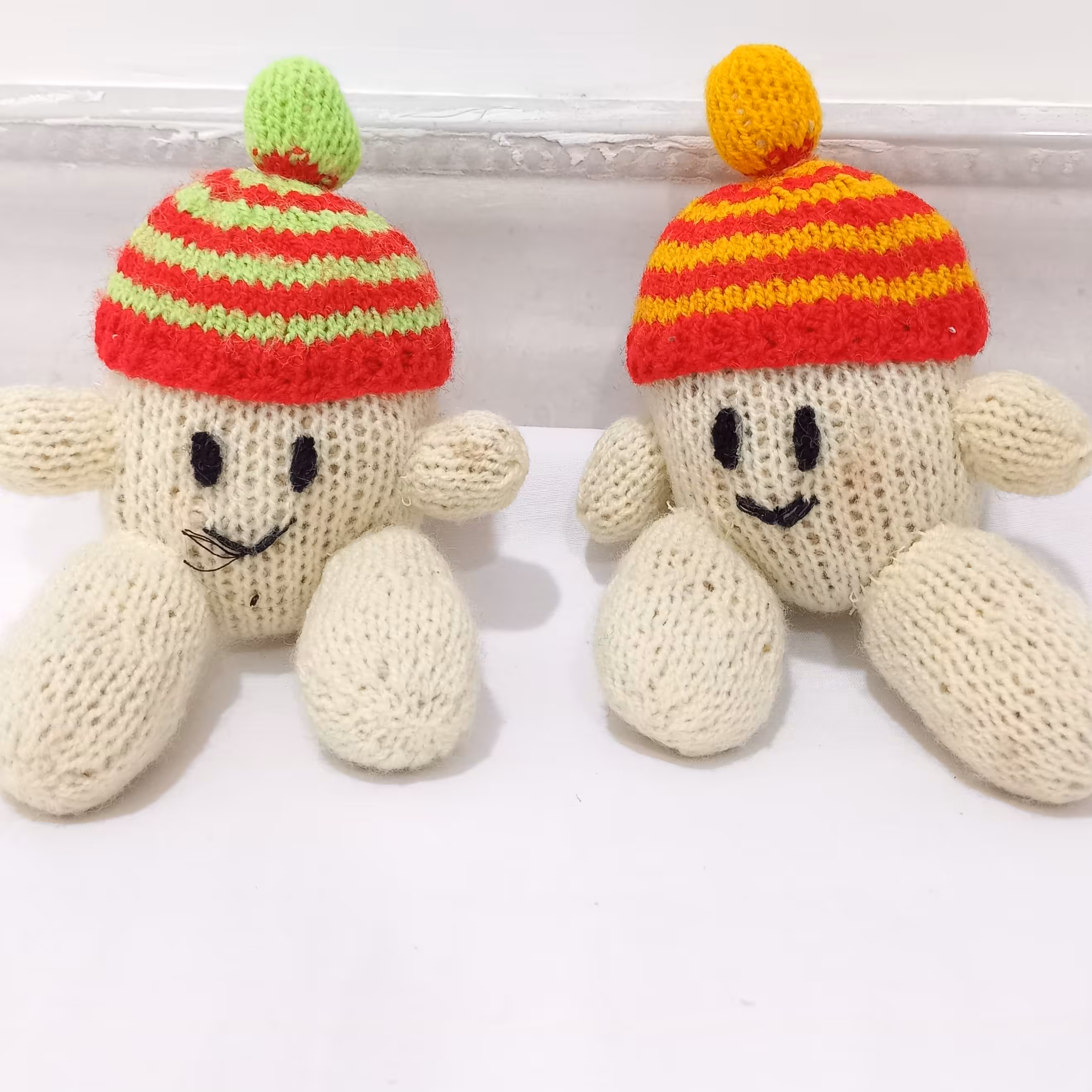 دوقلوهای برفی دست بافت 12سانتی متر