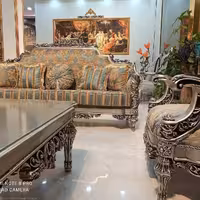 مبل کلاسیک نه نفره گلایول  مناسب خانواده های علاقه مند به مدل کلاسیک ارسال با باربری پس کرایه