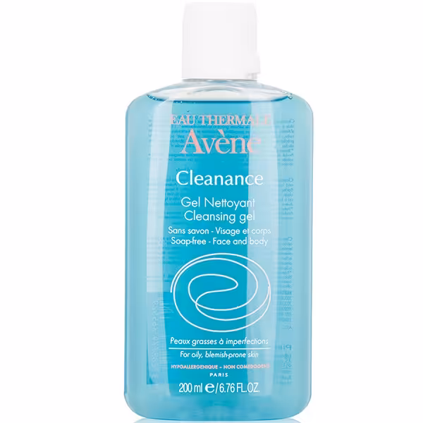 ژل شستشوی صورت و بدن اون Avene مدل Cleanance حجم 200 و 400 میل | بدون صابون، پوست چرب