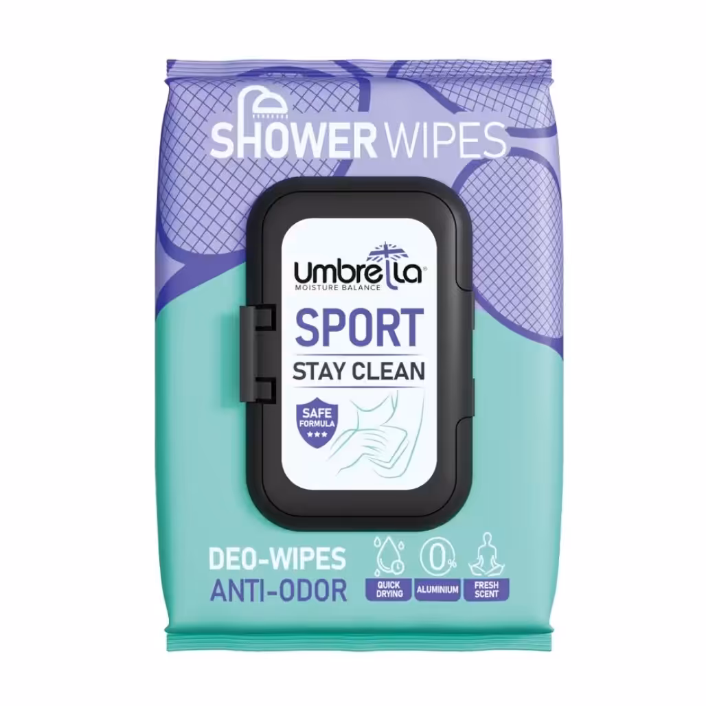 دستمال مرطوب بدن آمبرلا مدل Sport (حتما موجودی بگیرید)