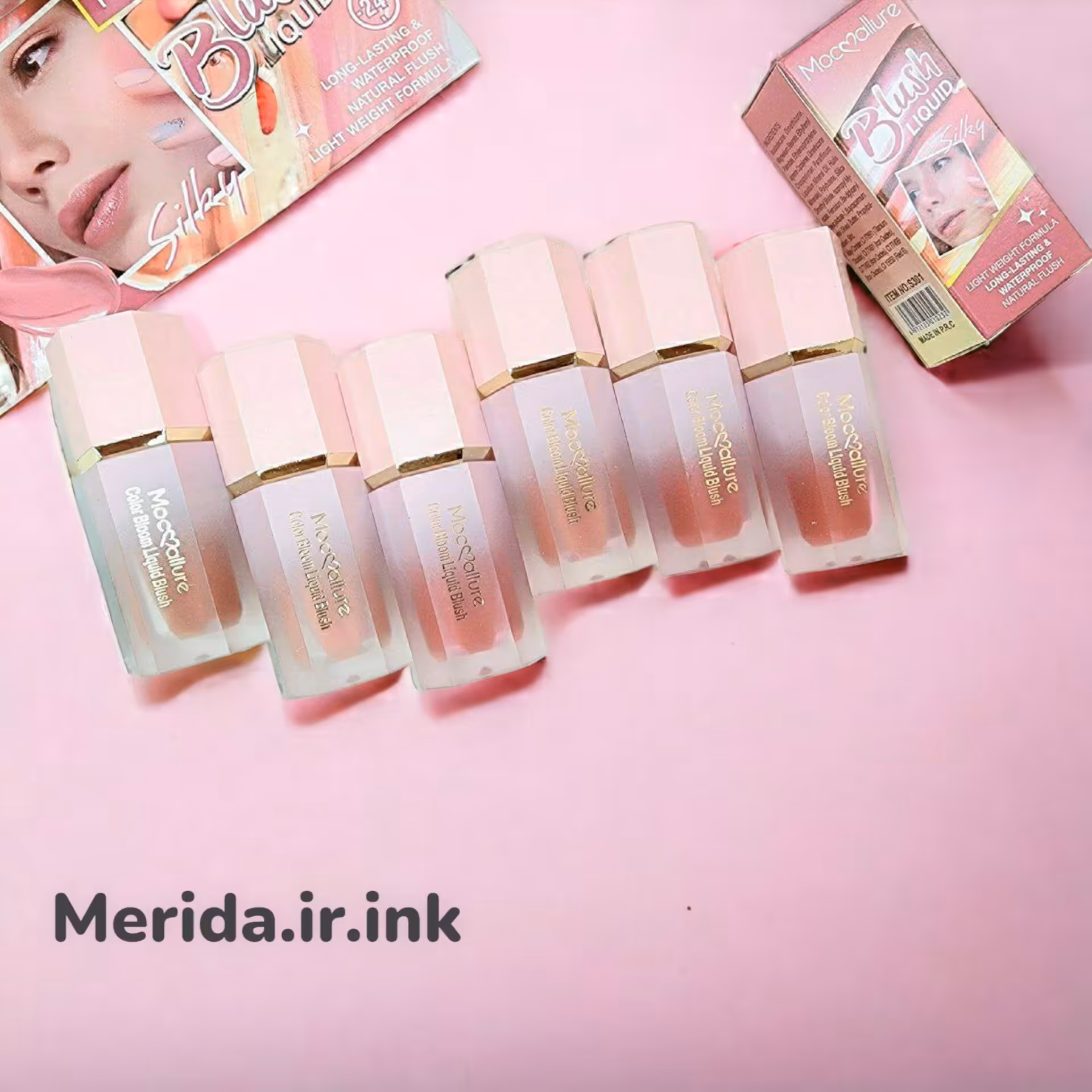 رژگونه های پددار موکالر  کیفیت عالی، رنگ شماره یک 

