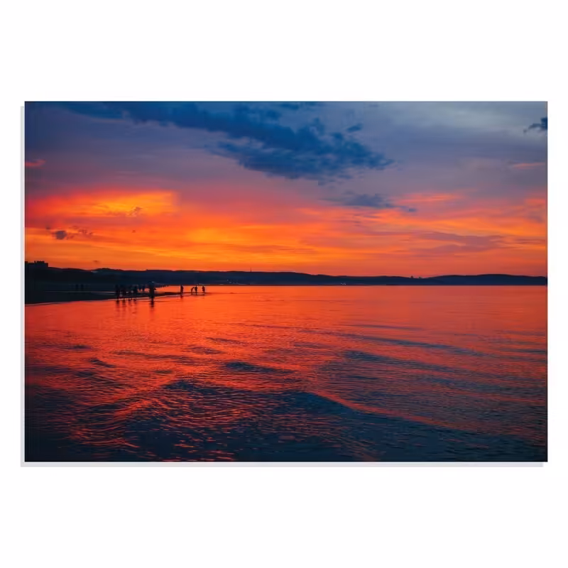 تابلو شاسی طرح غروب آفتاب و دریا Sunset Sea مدل NV0874