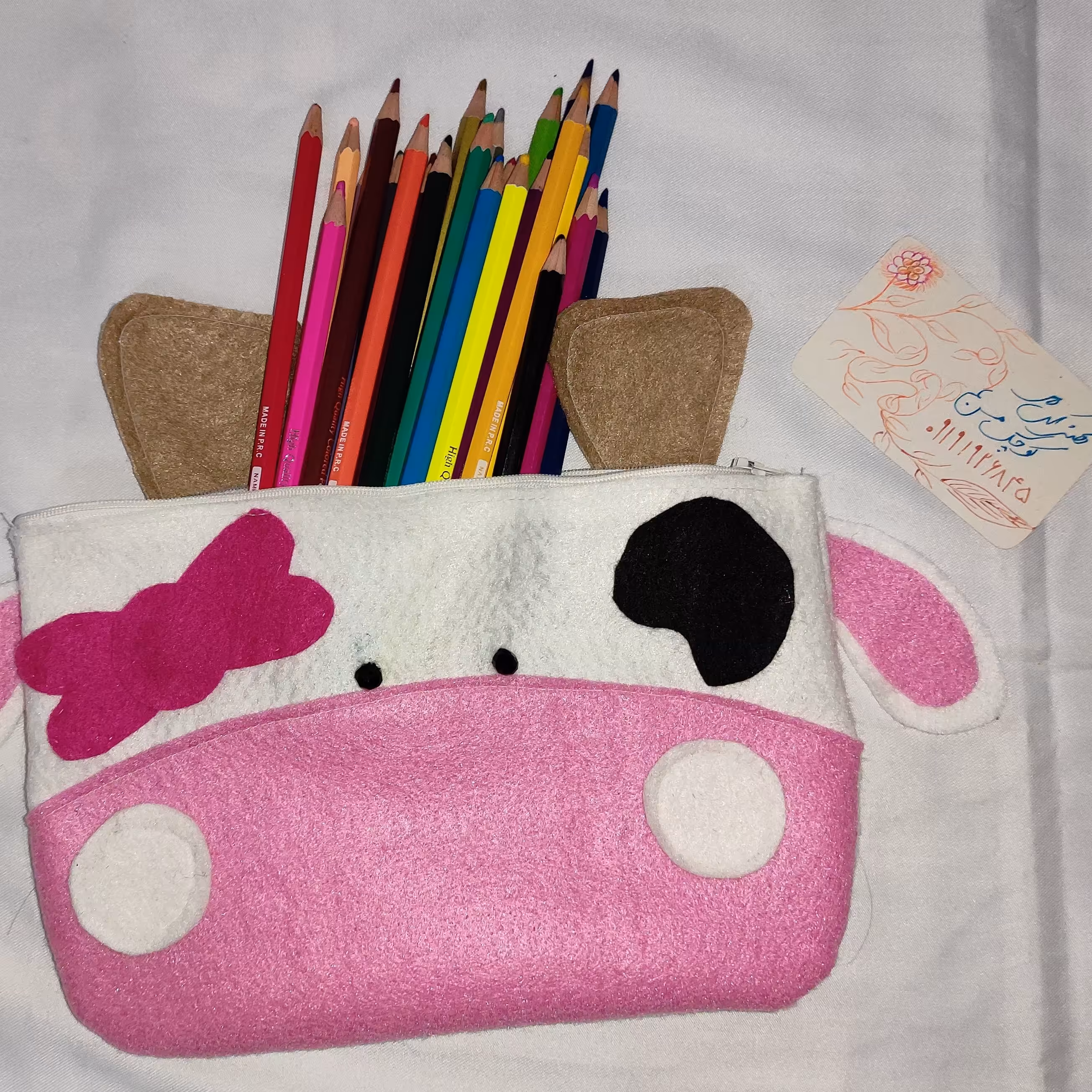 جامدادی زیپی دست دوز ،، قابل سفارش در رنگبندی دلخواه شما