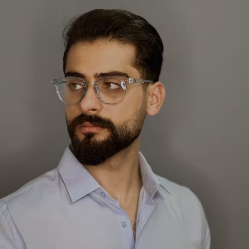 عینک طبی مردانه آبی مربعی بلوکات