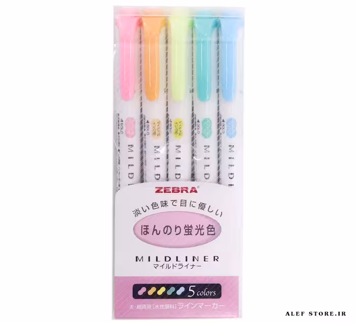 ماژیک هایلایت دو سر زبرا مدل Mildliner – تم صورتی