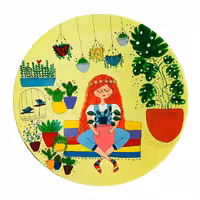 بشقاب دیوارکوب سفالی کد D157