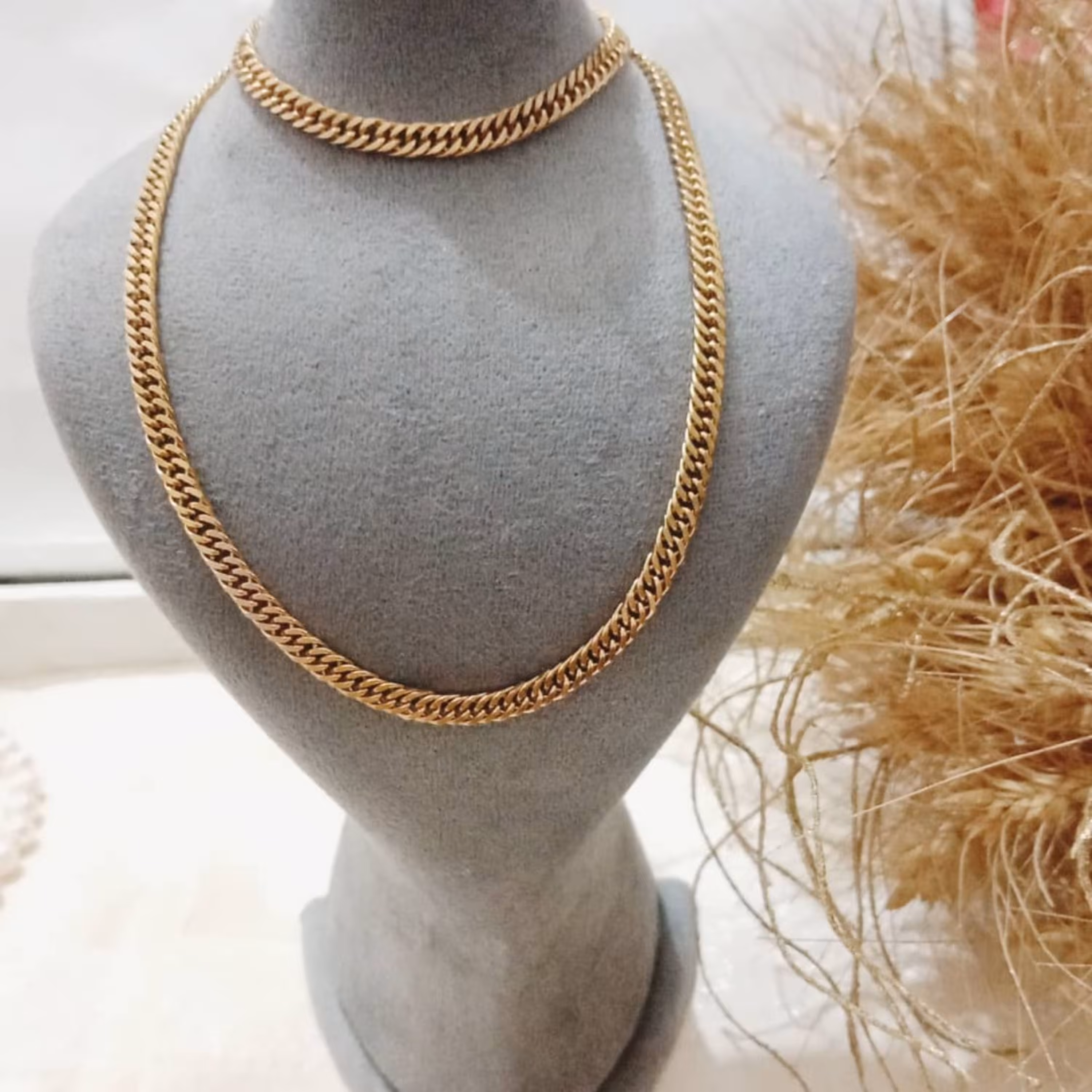 گردنبند  ودستبند زیبا کارتیه دوبل تراش خاص