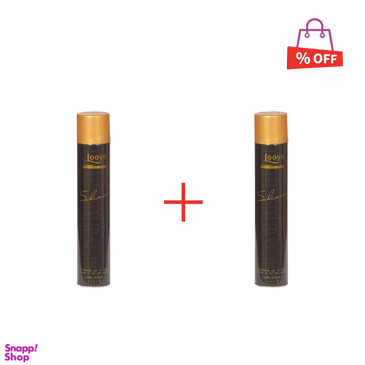 اسپری نگهدارنده حالت مو لویز (Looys) مخصوص شینیون مدل Shinion Fort Ultimate حجم 500 میلی‌لیتر مجموعه 2 عددی