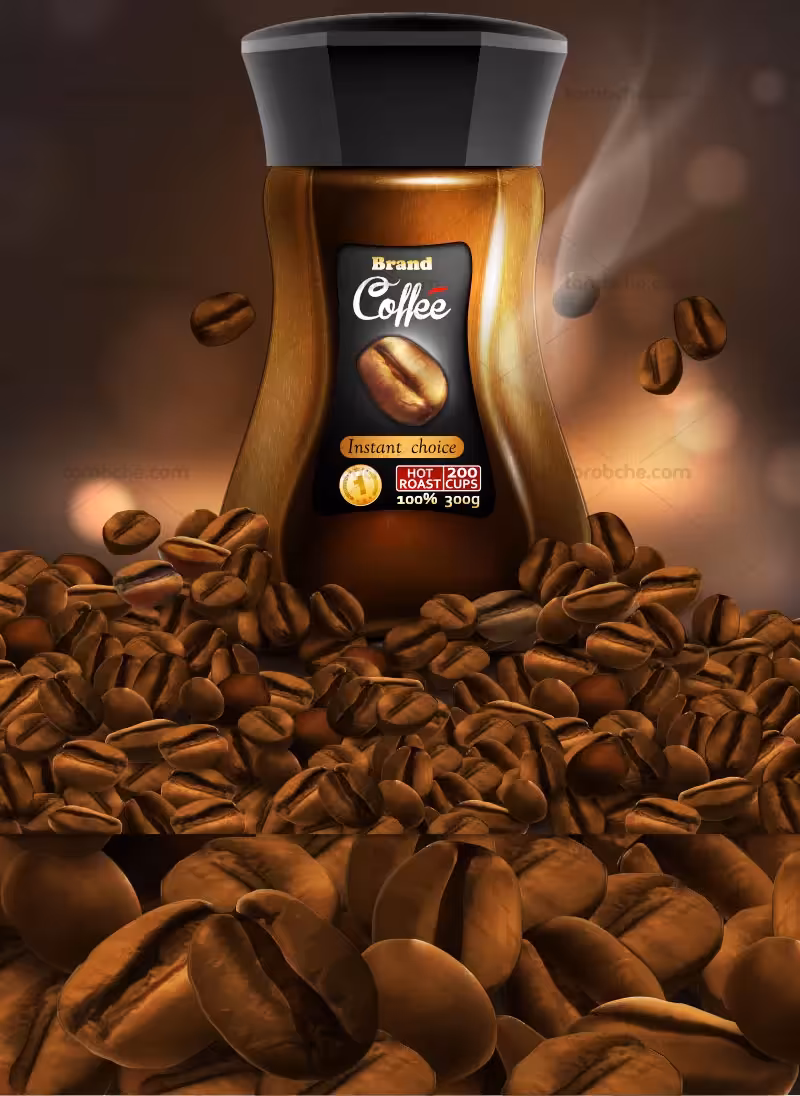 وکتور بسته بندی قهوه | گرافیک با طعم تربچه