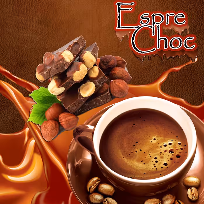 قهوه اسپرسو سوپر کافئین و کرما شکلات فندقی نیم کیلوگرم