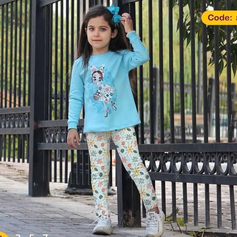 ست بلوز شلوار دخترانه دختر عینکی سایز40
