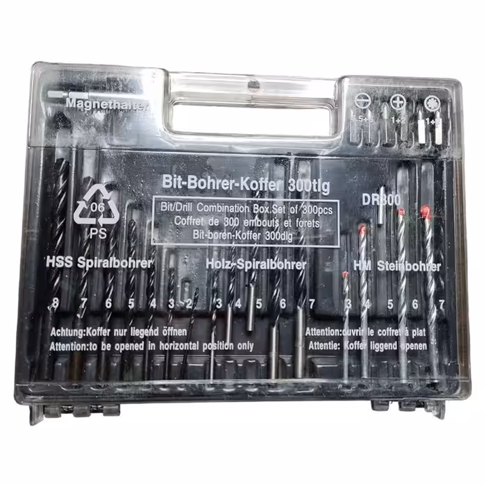 مجموعه 300 پارچه مته خانگی و پیچ و رولپلاک 