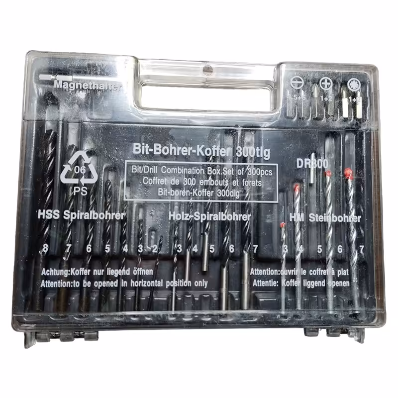 مجموعه 300 پارچه مته خانگی و پیچ و رولپلاک 