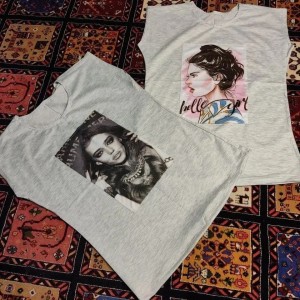 تیشرت آستین حلقه ای ساده و زاپ دار