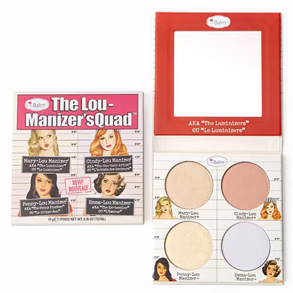 پالت هایلایتر دبالم مدل THE BALM مدل TheBalm Lou Manizers Quad