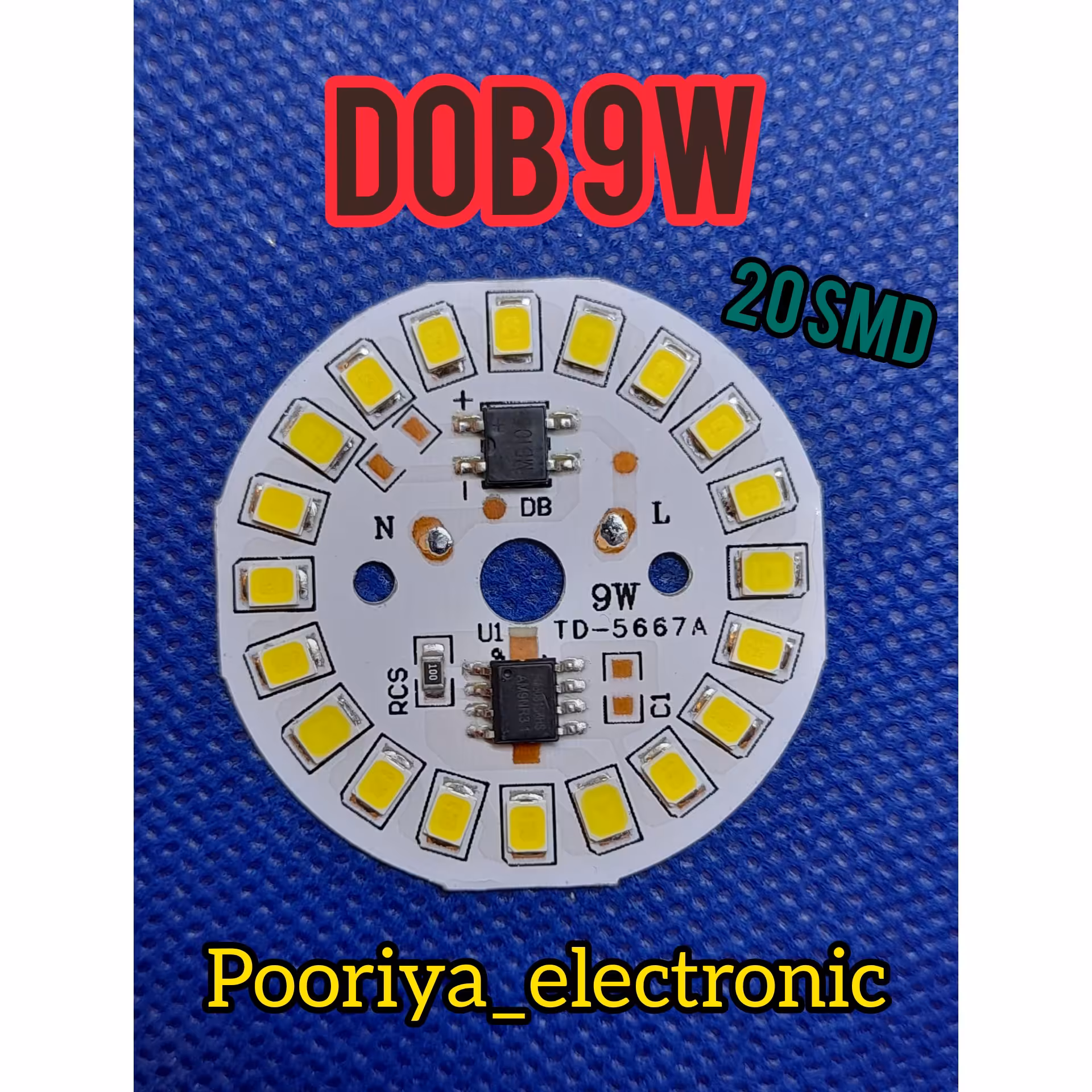 چیپ ال ای دی،دی او بی 9 وات کیفیت عالی DOB 9W