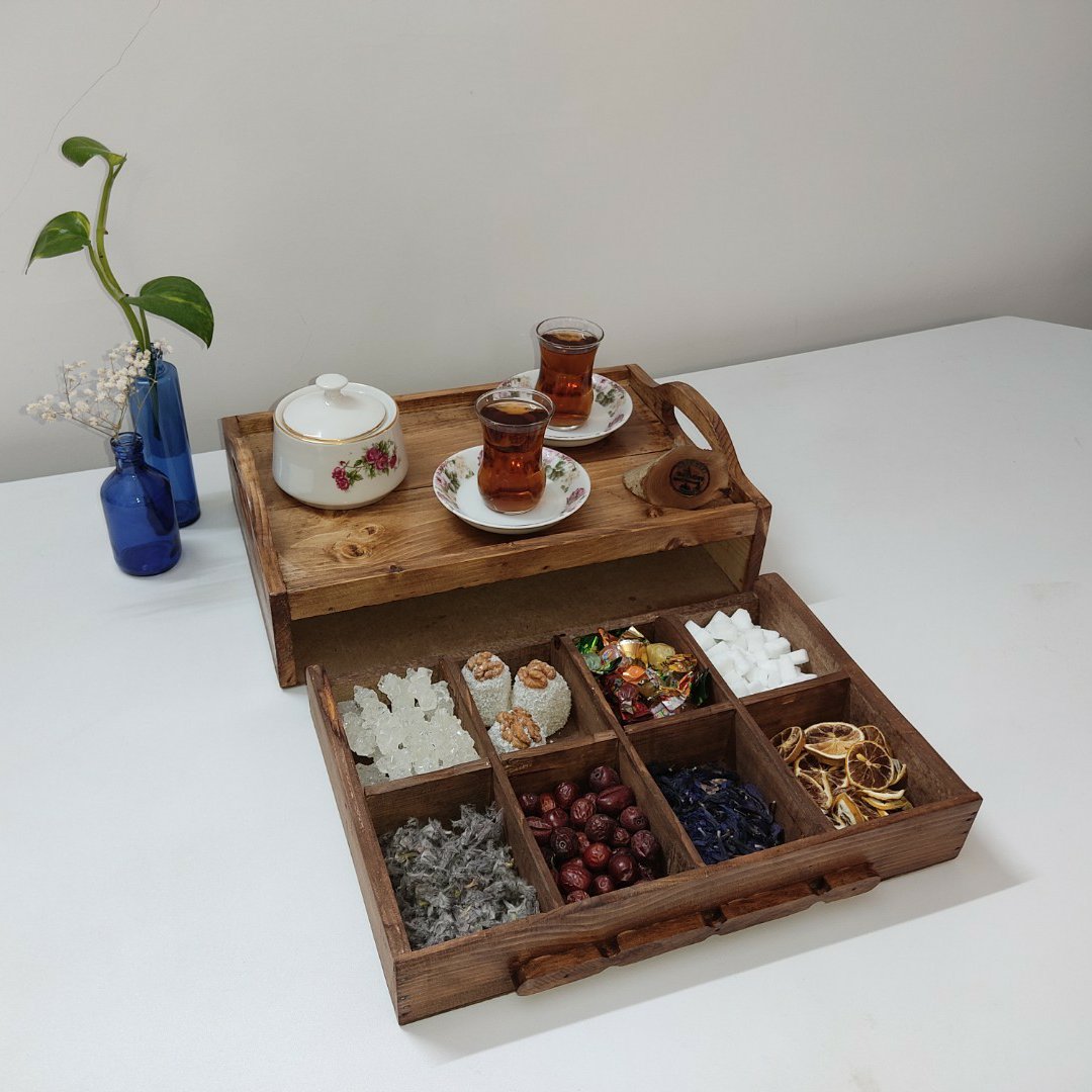 سینی چوبی کشودار
