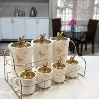 ست پاسماوری 8 پارچه مدل پرستو با استند فلزی 