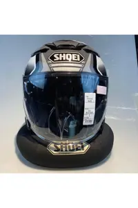کلاه کاسکت موتورسیکلت خاکستری SHOEI J CRUISE 2 AGLERO TC 5 DOT دارای مجوز FMVSS 218 ایمنی موتور سیکلت ویزور نقره ای GÜMRÜK BEY