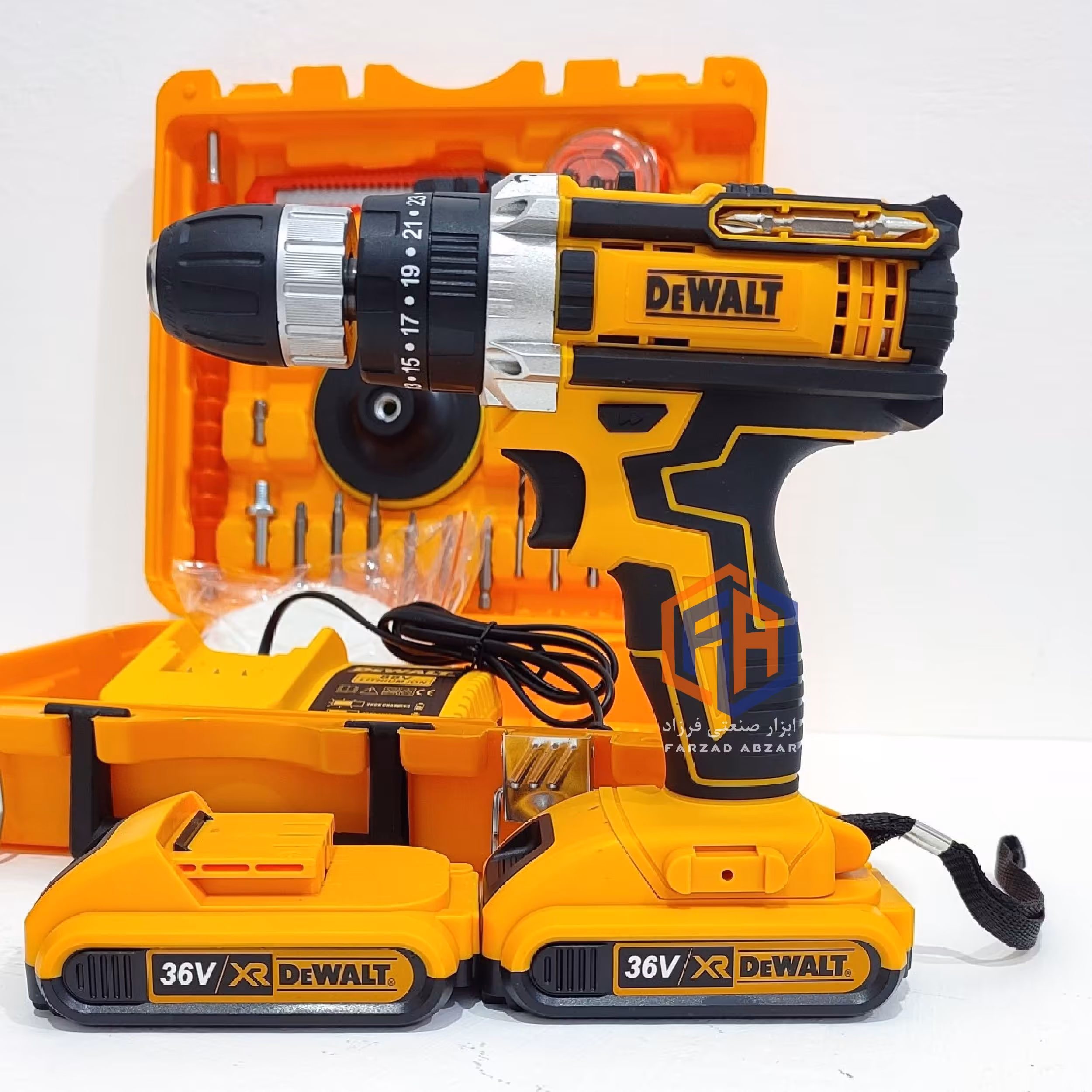 دریل شارژی دیوالت 36 ولت پولیش دار مدل 36v-0350