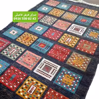 فرش گبه 9متری رنگ سرمه ای نرم و لطیف کد36