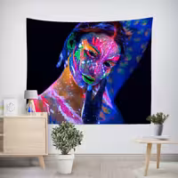 پوستر پارچه ای پرینتینگ لند طرح بکدراپ آرایشی کد A24