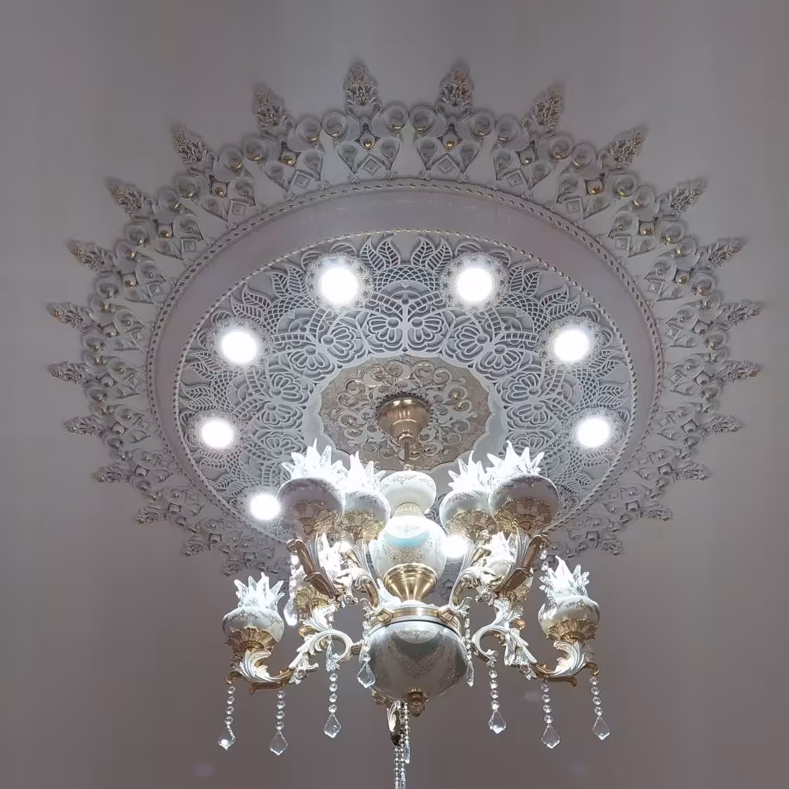 دورلوستری، ابزارسقفی(دایره مدل ترنج 106cm) جایگزین کناف و گچبری