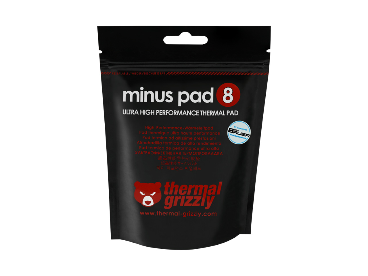 پد حرارتی ترمال گریزلی مدل Thermal Grizzly minus pad 8 با ابعاد 0.5 × 30 × 30Thermal Grizzly minus pad 8 30 × 30 × 0.5 Thermal Pad